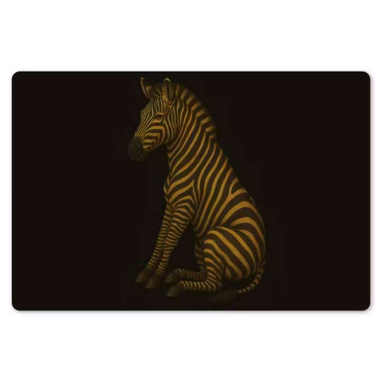 Placemat - 6 stuks - Zebra - Strepen - Goud — 7