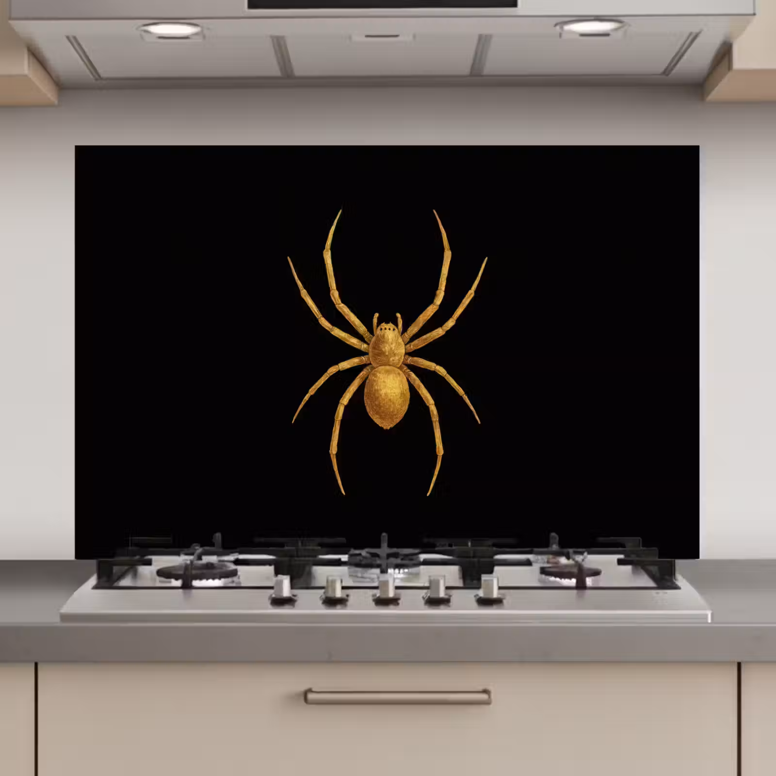 Spatscherm keuken - Spin - Goud - Minimalistisch - Poten — 1
