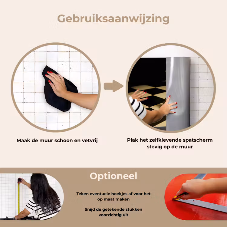 Spatscherm keuken - Koningin - Schaakstuk - Geblokt - Goud — 8