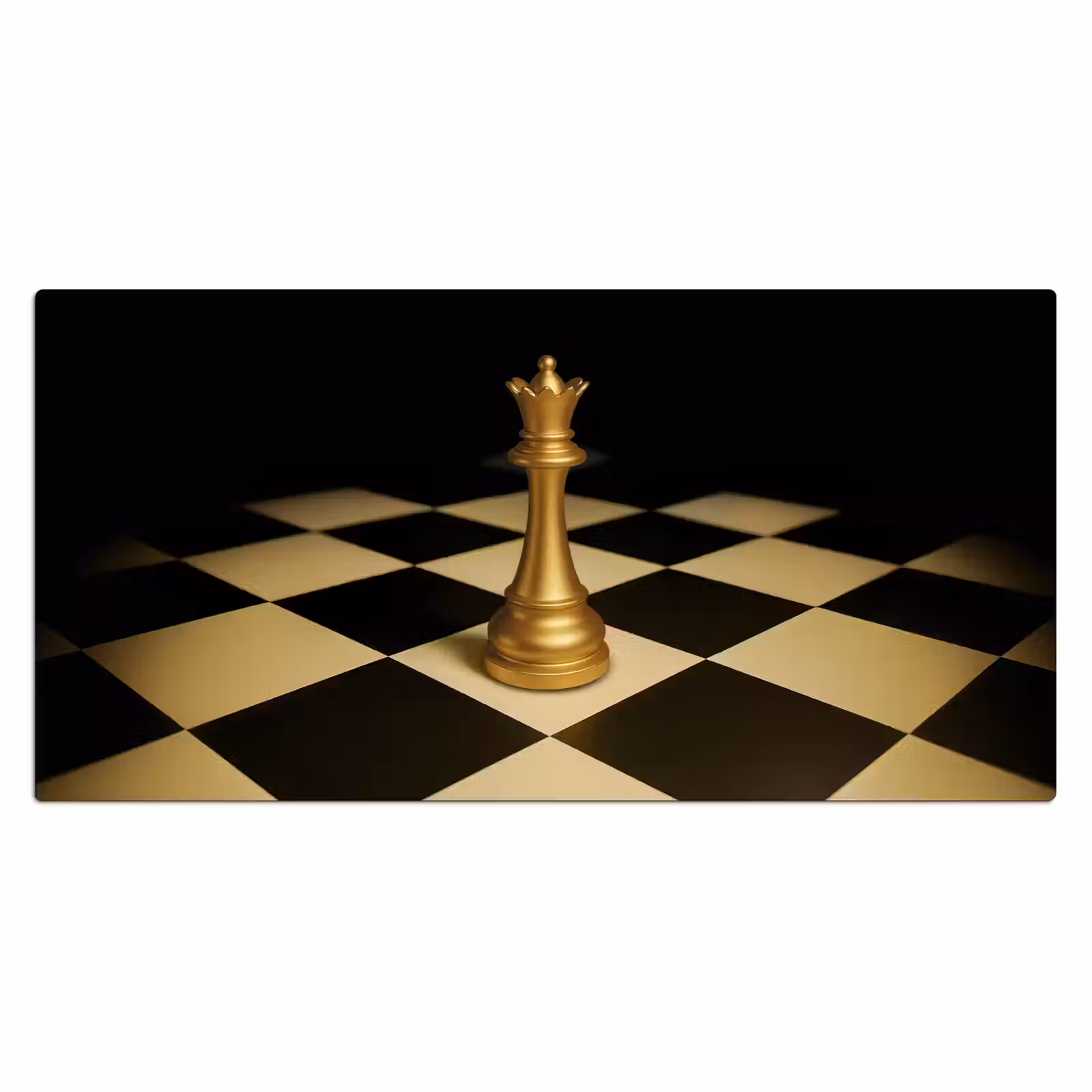 Bureau onderlegger - Koningin - Schaakstuk - Geblokt - Goud — 1