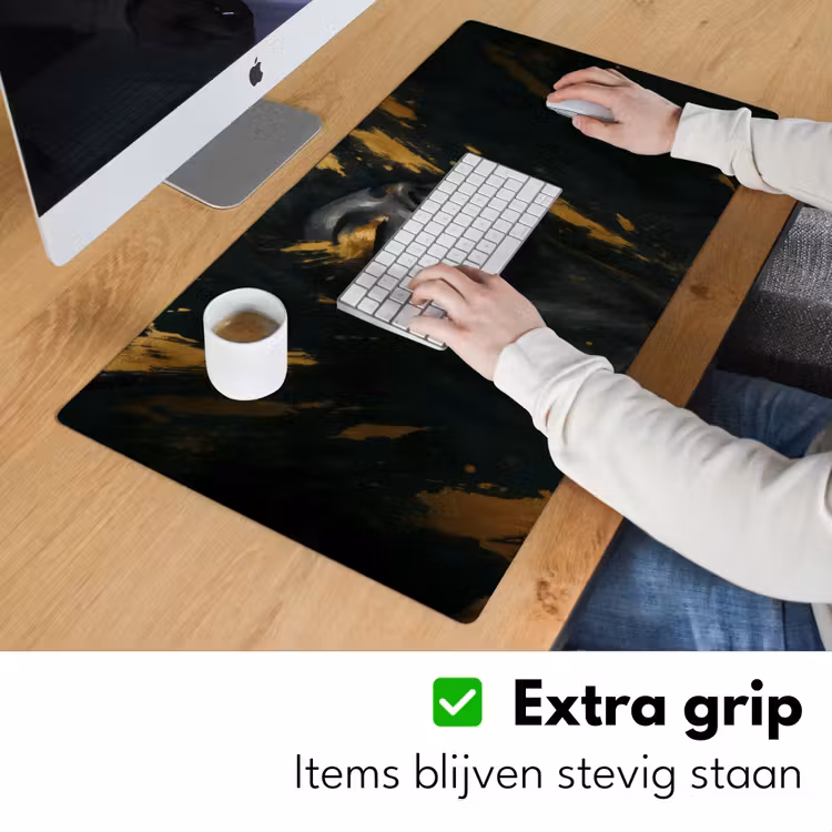 Bureau onderlegger - Gezicht - Vrouw - Verfspatten - Abstract — 5