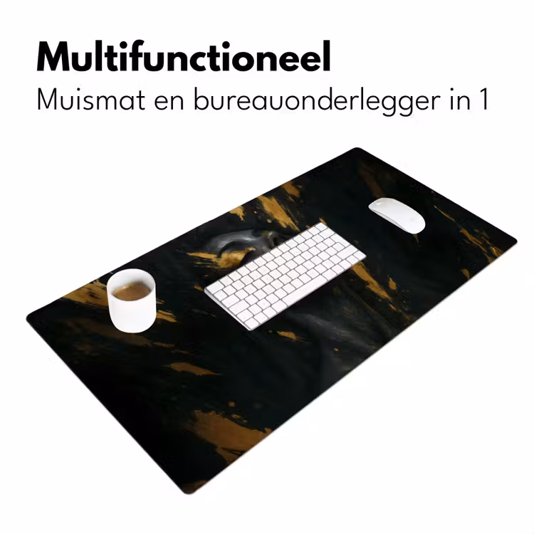 Bureau onderlegger - Gezicht - Vrouw - Verfspatten - Abstract — 6