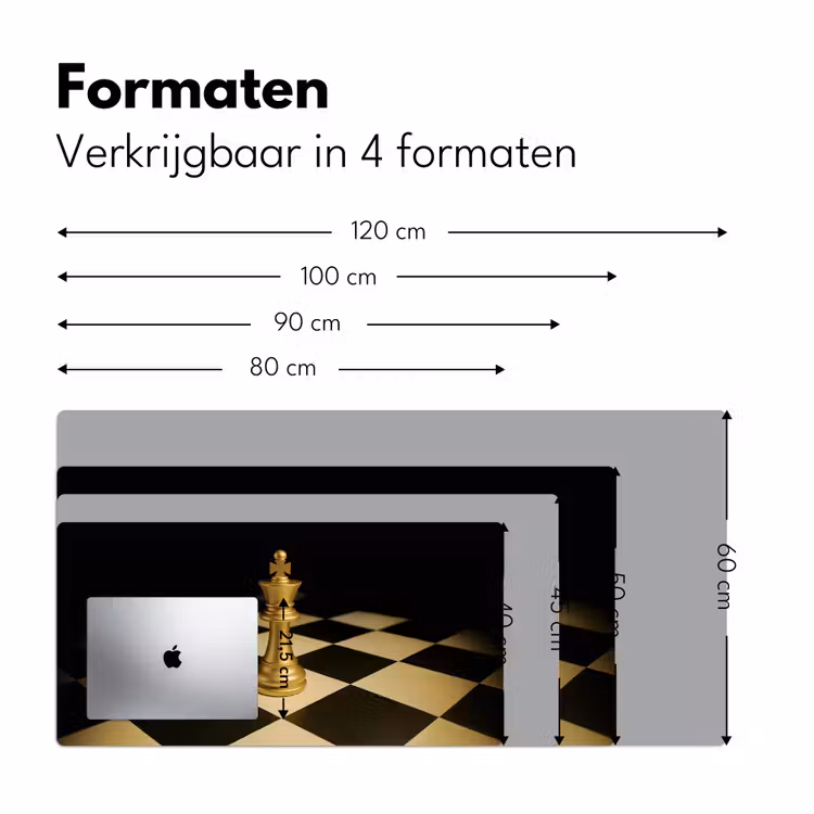 Bureau onderlegger - Schaakstuk - Koning - Schaakbord - Geblokt — 7