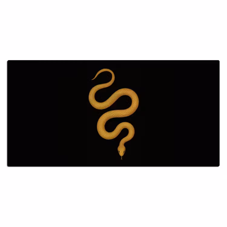 Bureau onderlegger - Slang - Minimalistisch - Goud — 1