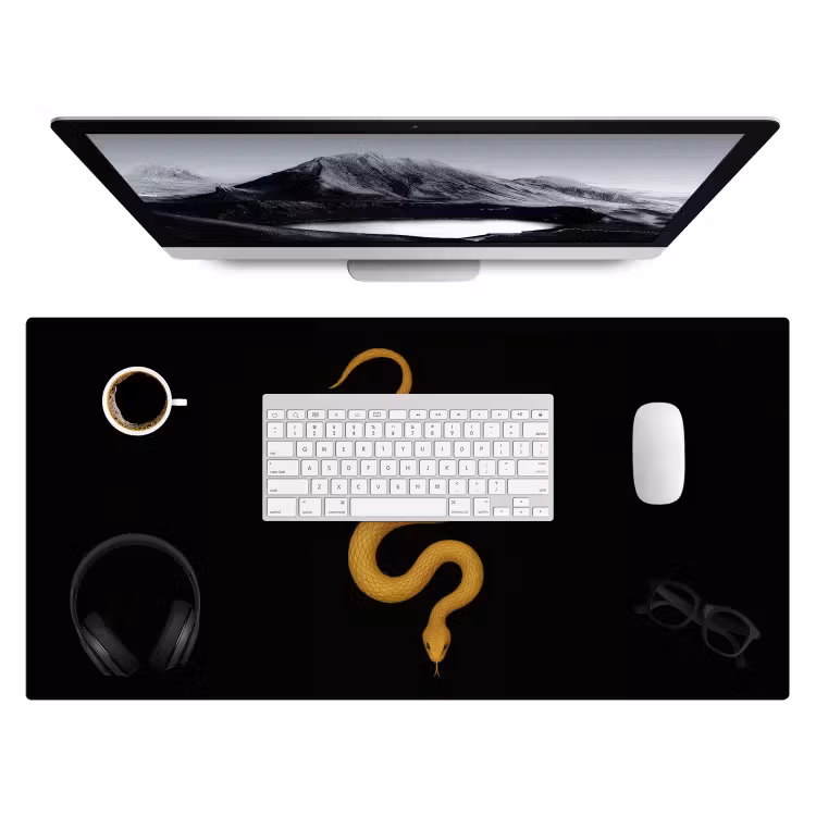 Bureau onderlegger - Slang - Minimalistisch - Goud — 3