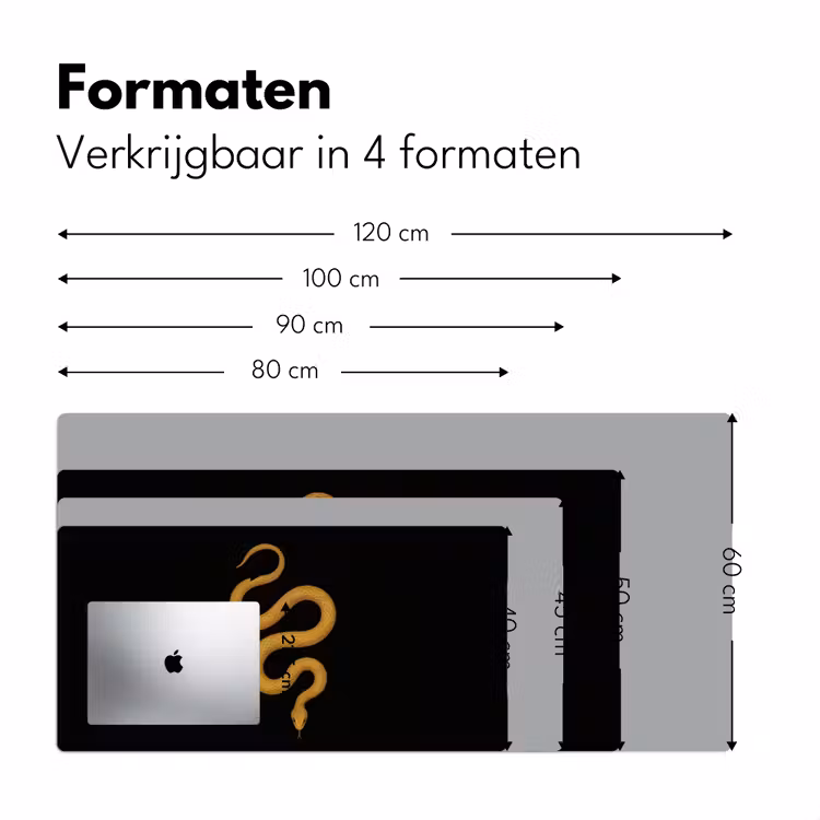 Bureau onderlegger - Slang - Minimalistisch - Goud — 7
