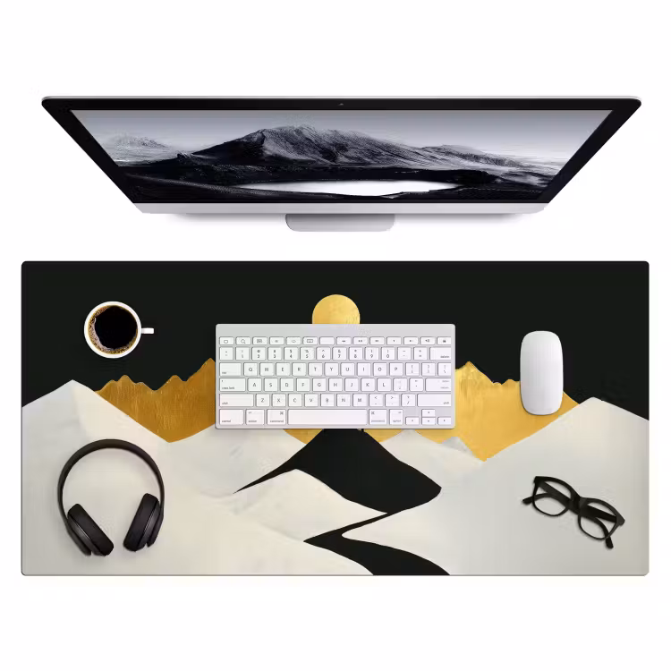 Bureau onderlegger - Wolf - Bergen - Maan - Zwart — 3