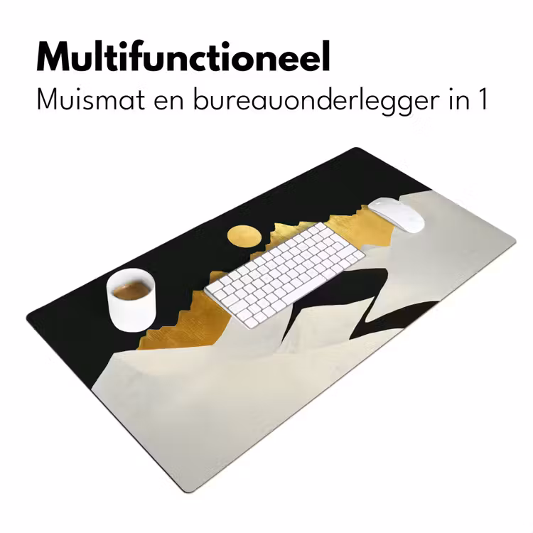 Bureau onderlegger - Wolf - Bergen - Maan - Zwart — 6