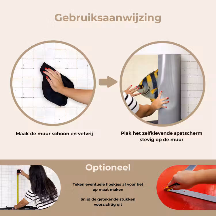 Spatscherm keuken - Vis - Sierlijk - Vinnen - Illustratie — 8