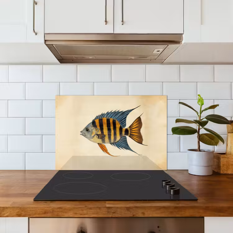 Spatscherm keuken - Vis - Tropisch - Strepen - Vinnen — 6