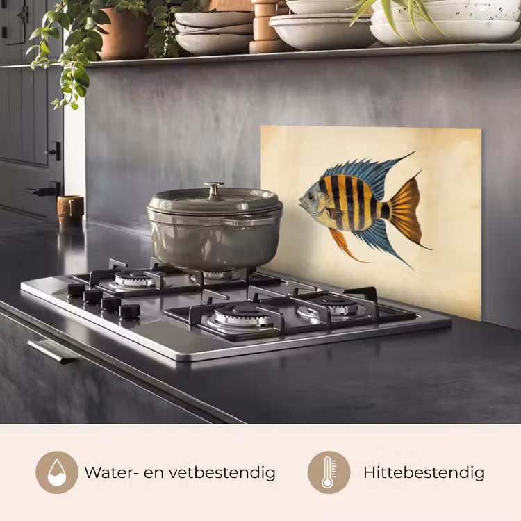 Spatscherm keuken - Vis - Tropisch - Strepen - Vinnen — 7