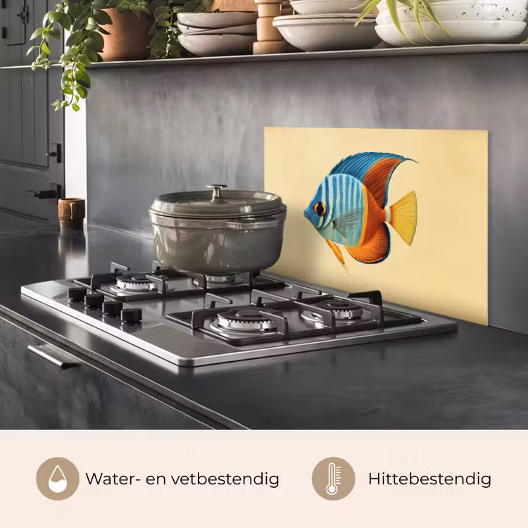 Spatscherm keuken - Vis - Vinnen - Blauw - Ogen — 7