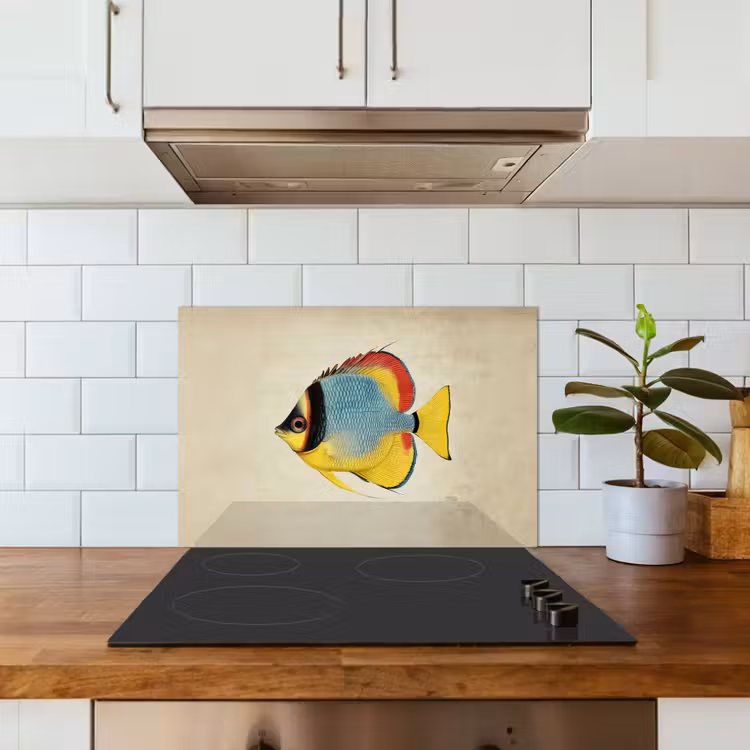 Spatscherm keuken - Kleurrijk - Vis - Schubben - Illustratie — 6