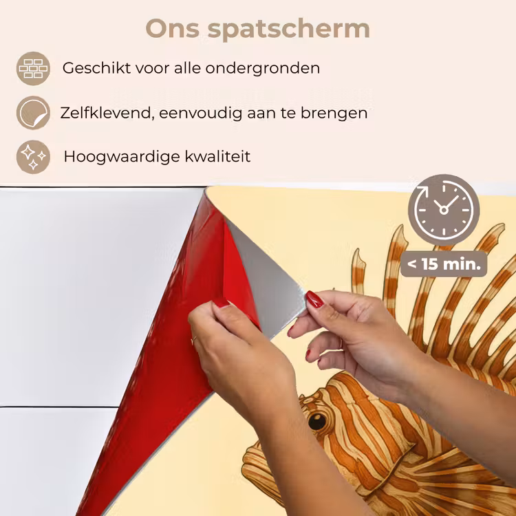 Spatscherm keuken - Strepen - Vis - Rond - Stekels — 4