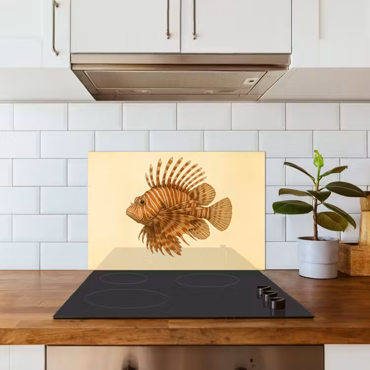 Spatscherm keuken - Strepen - Vis - Rond - Stekels — 6
