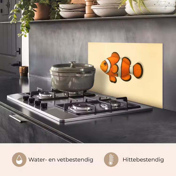 Spatscherm keuken - Vis - Oranje - Strepen — 7