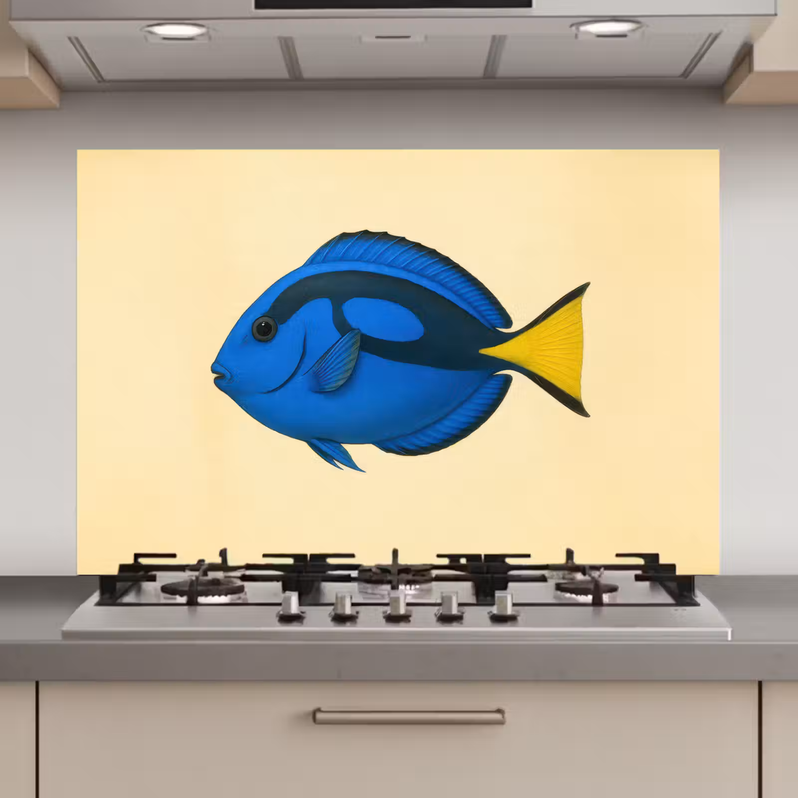Spatscherm keuken - Blauw - Dory - Vis - Staartvin — 1