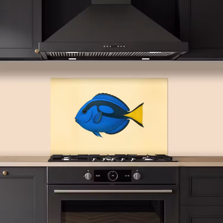 Spatscherm keuken - Blauw - Dory - Vis - Staartvin — 2