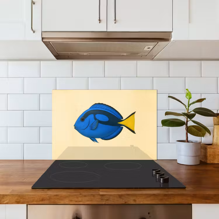 Spatscherm keuken - Blauw - Dory - Vis - Staartvin — 6