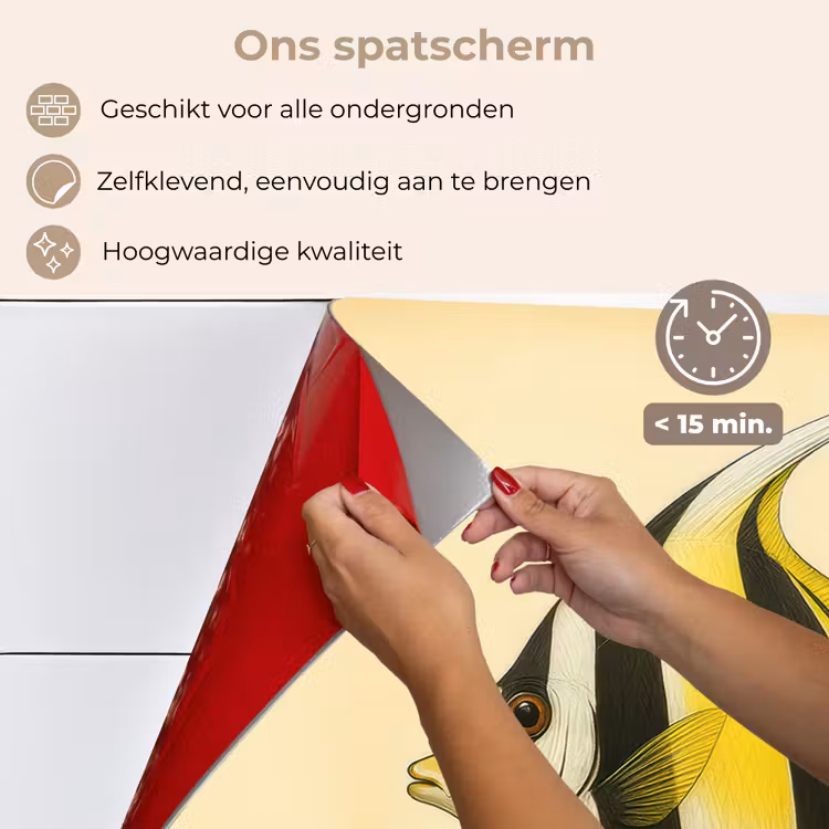 Spatscherm keuken - Vis - Sierlijk - Rugvin - Geel — 4