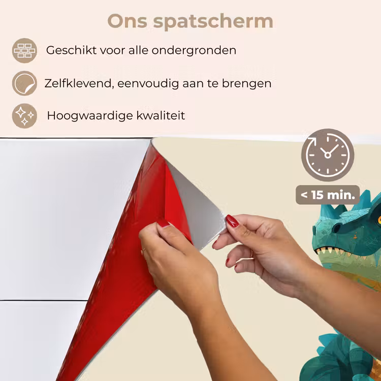 Spatscherm keuken - Stekels - Dino - Blauw - Gespierd — 3