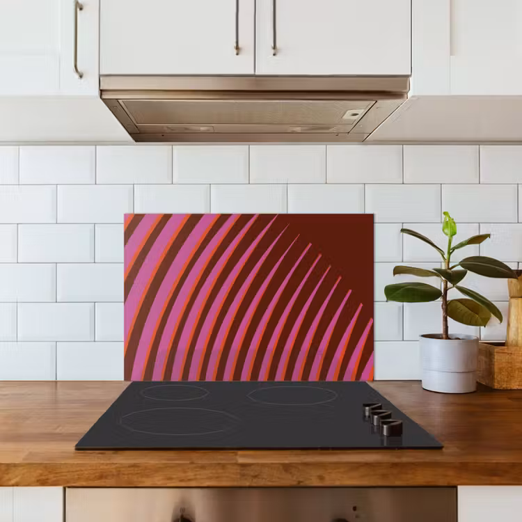 Spatscherm keuken - Lijnen - Rood - Beweging — 6