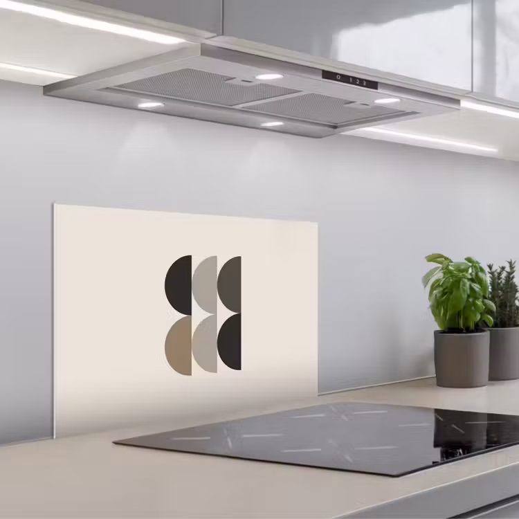 Spatscherm keuken - Halve cirkels - Aardetinten - Grafisch — 5
