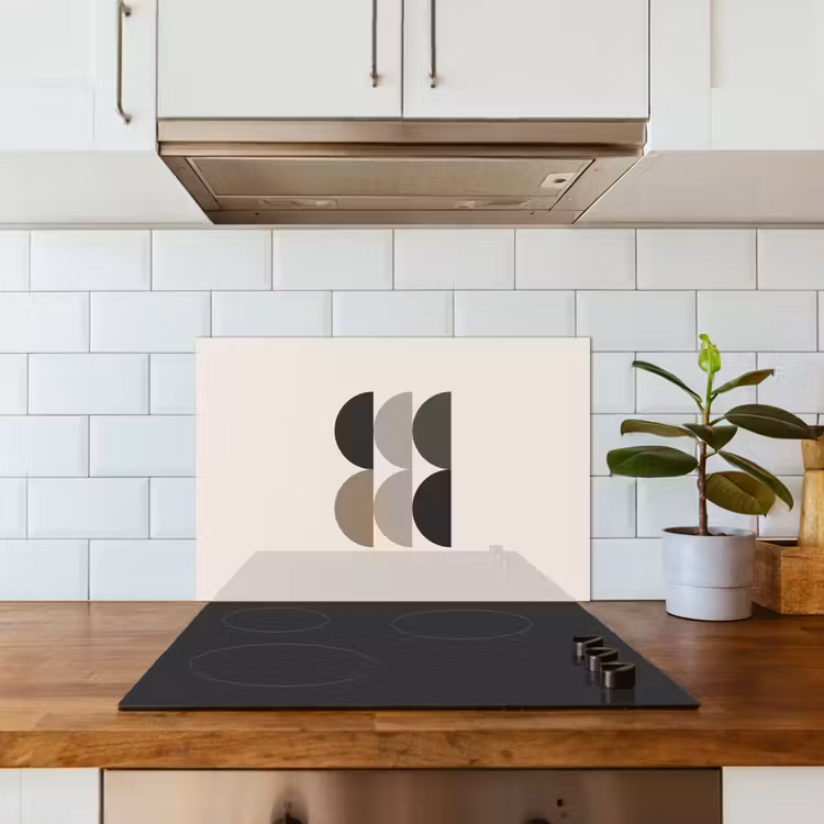 Spatscherm keuken - Halve cirkels - Aardetinten - Grafisch — 6