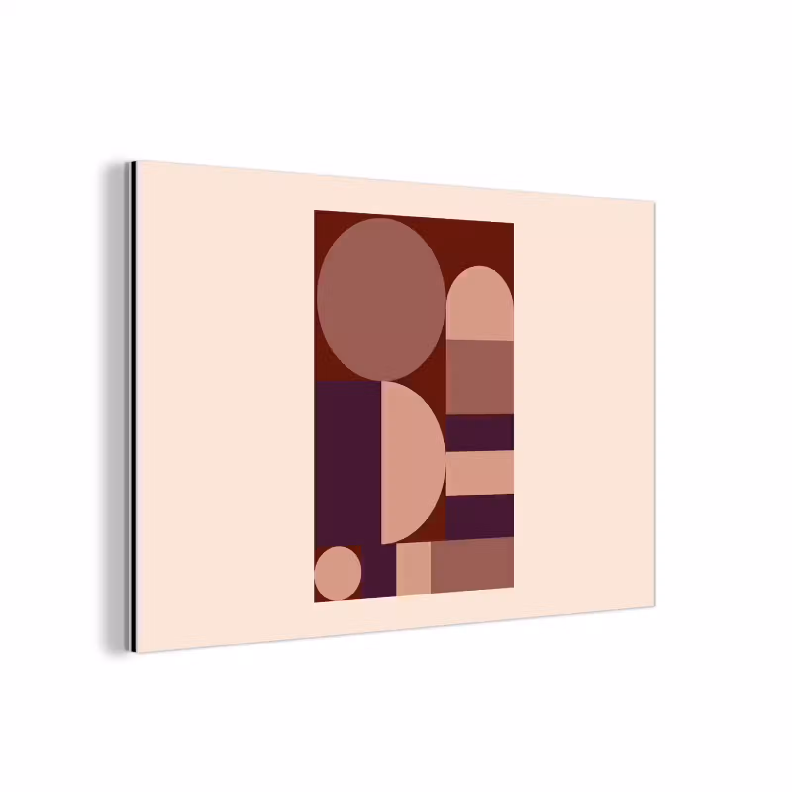 Aluminium schilderij - Geometrisch - Cirkels - Rood — 1