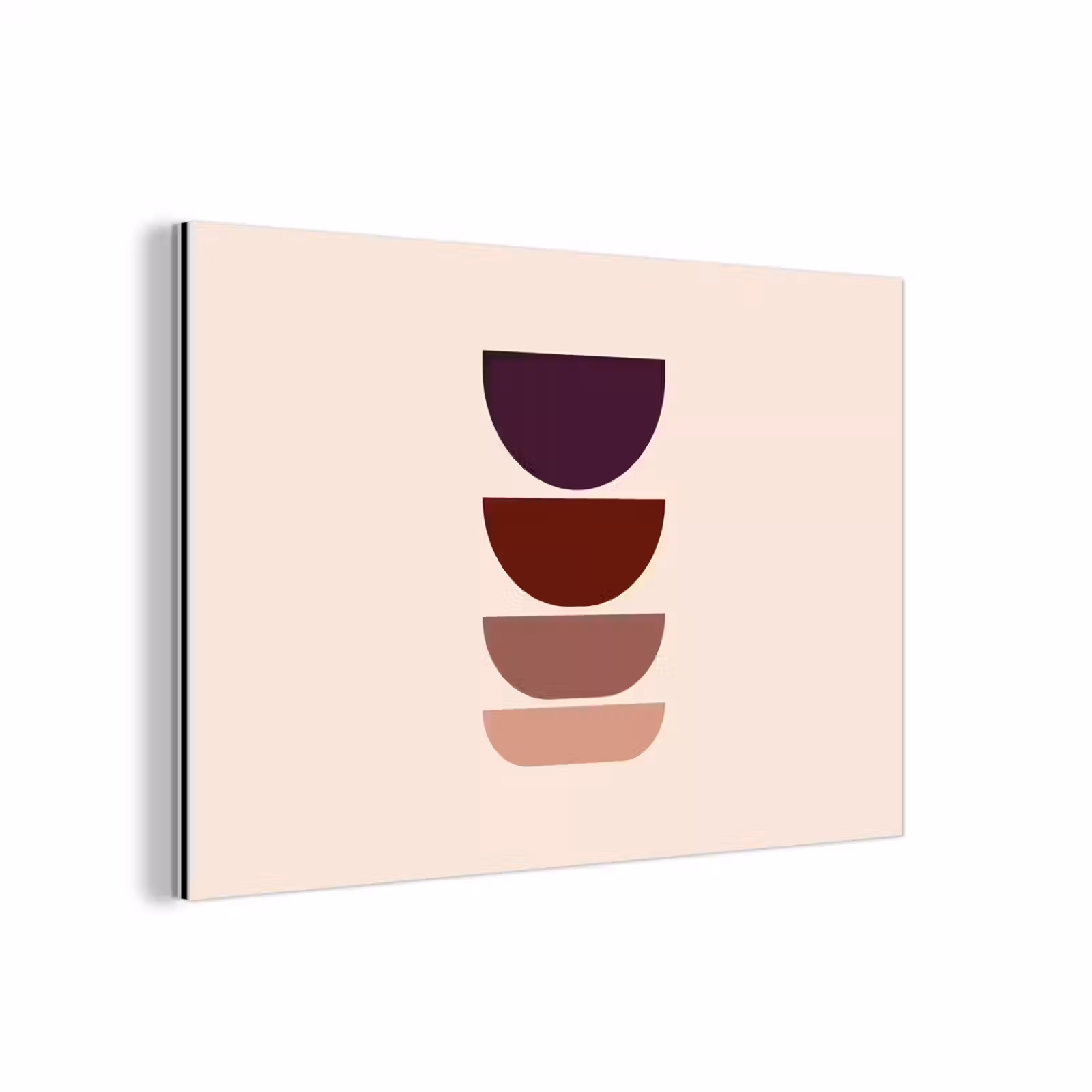 Aluminium schilderij - Harmonieus - Symmetrisch - Rood — 1