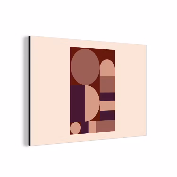 Aluminium schilderij - Geometrisch - Cirkels - Rood — 1