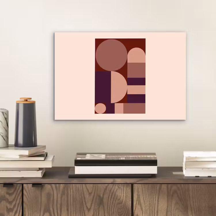 Aluminium schilderij - Geometrisch - Cirkels - Rood — 2