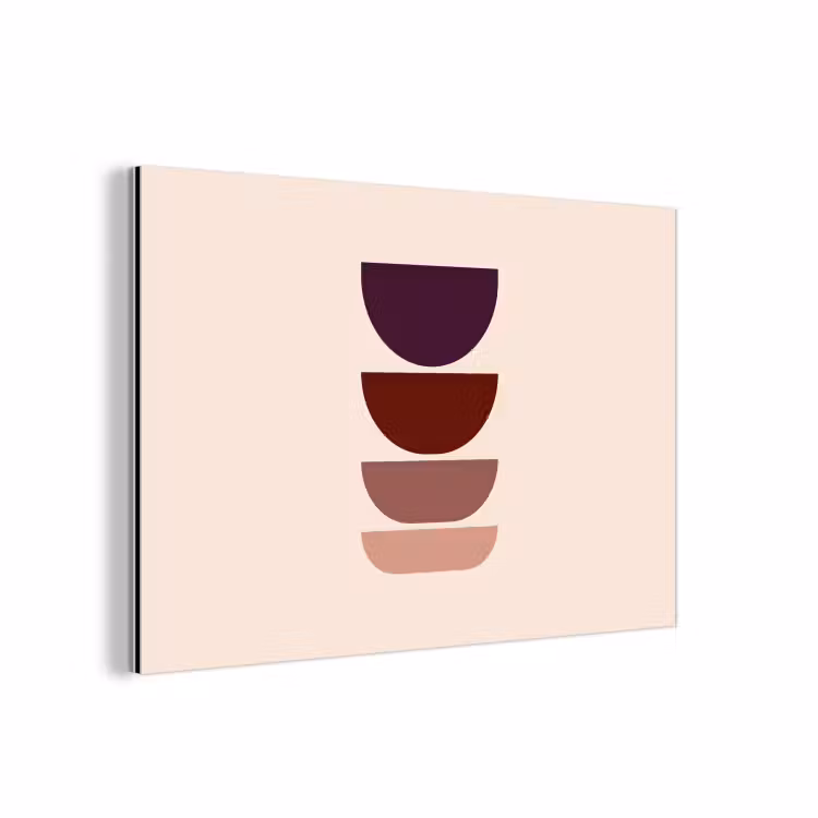 Aluminium schilderij - Harmonieus - Symmetrisch - Rood — 1