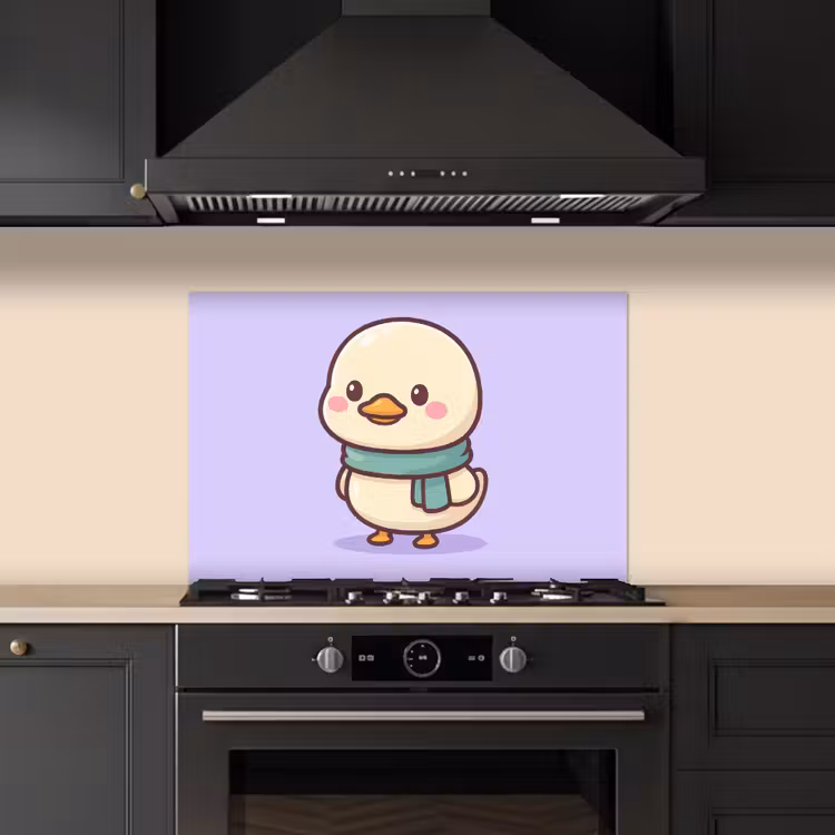 Spatscherm keuken - Eend - Sjaal - Paars — 1