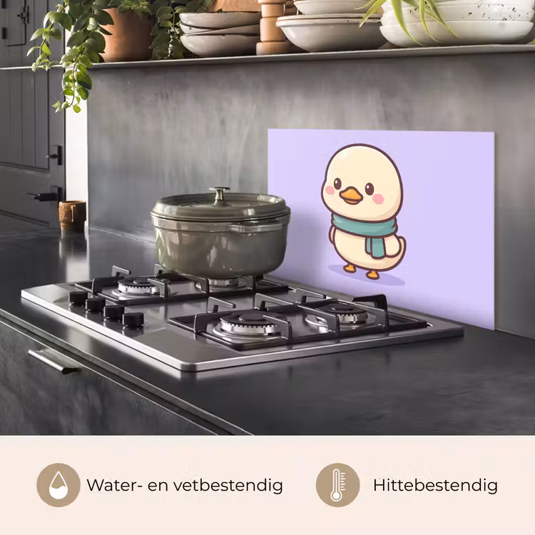 Spatscherm keuken - Eend - Sjaal - Paars — 6