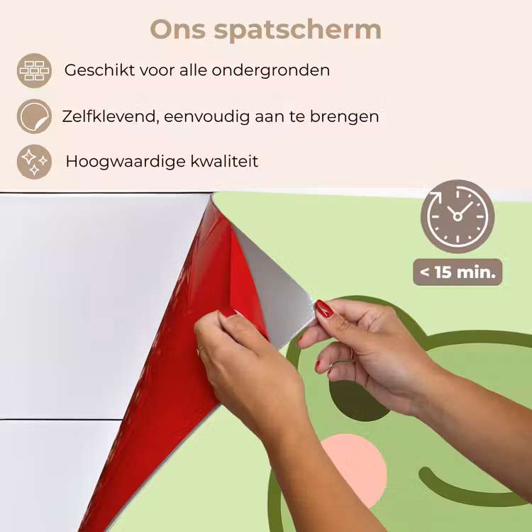 Spatscherm keuken - Kikker - Groen - Vriendelijkheid — 3
