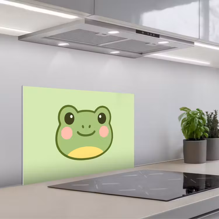 Spatscherm keuken - Kikker - Groen - Vriendelijkheid — 4