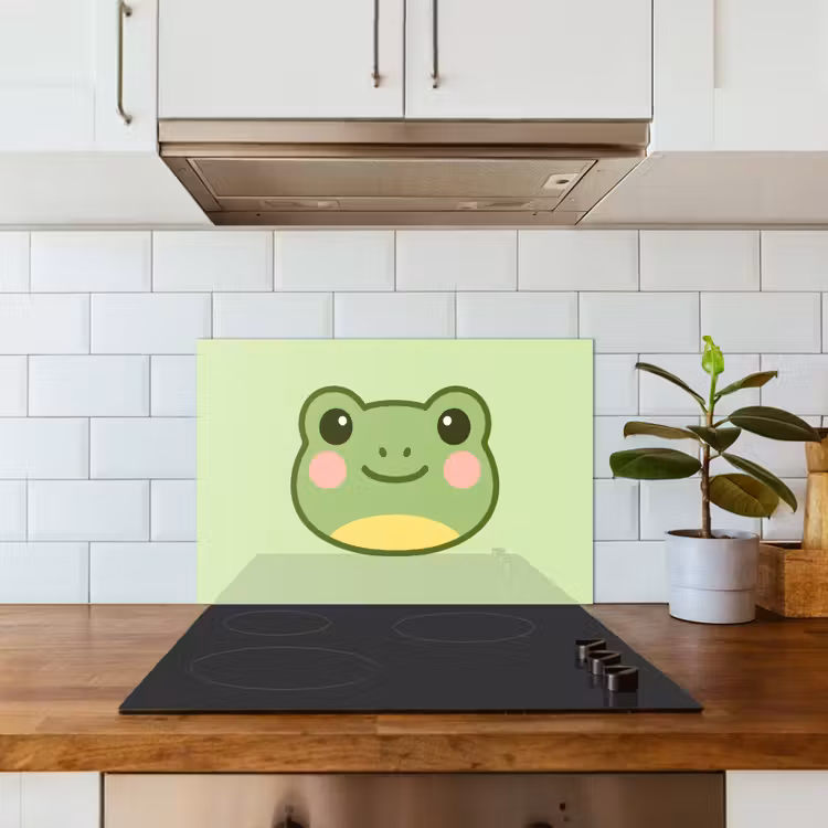 Spatscherm keuken - Kikker - Groen - Vriendelijkheid — 5