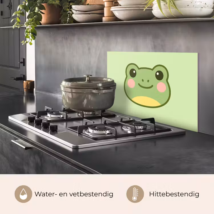 Spatscherm keuken - Kikker - Groen - Vriendelijkheid — 6