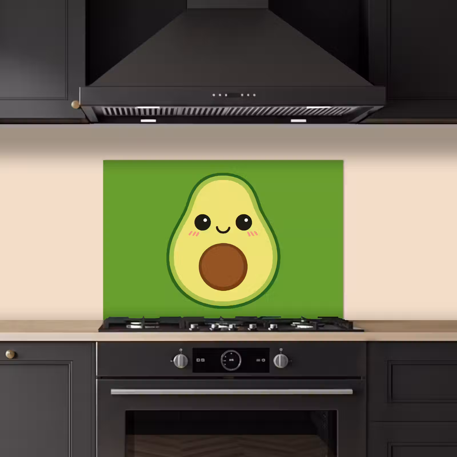 Spatscherm keuken - Avocado - Groen - Speels — 1