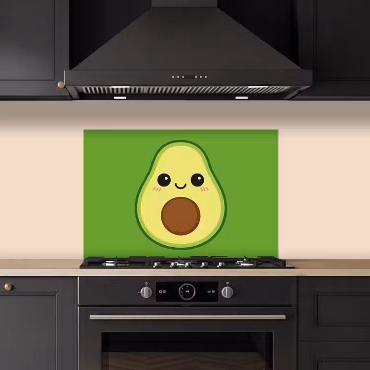 Spatscherm keuken - Avocado - Groen - Speels — 1