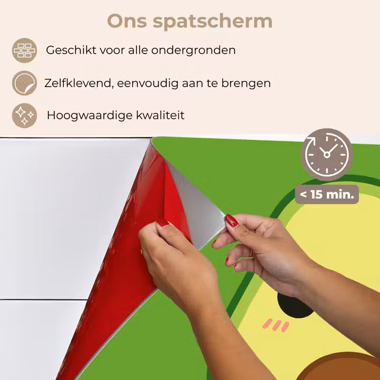 Spatscherm keuken - Avocado - Groen - Speels — 3