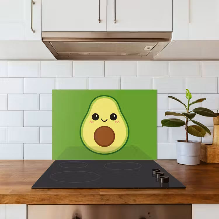 Spatscherm keuken - Avocado - Groen - Speels — 5