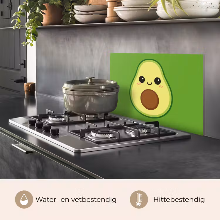 Spatscherm keuken - Avocado - Groen - Speels — 6