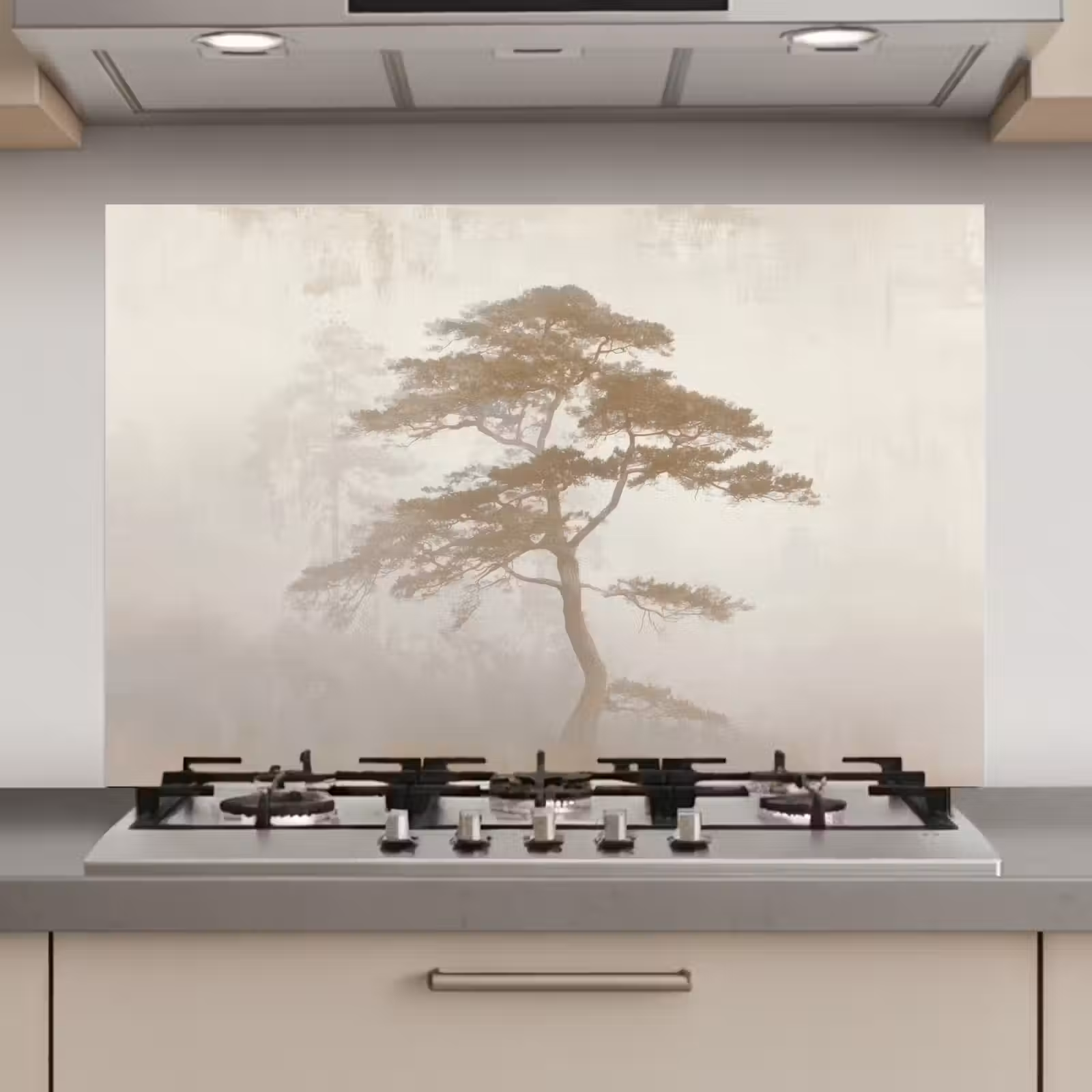 Spatscherm keuken - Boom - Oosterse stijl - Landschap — 1