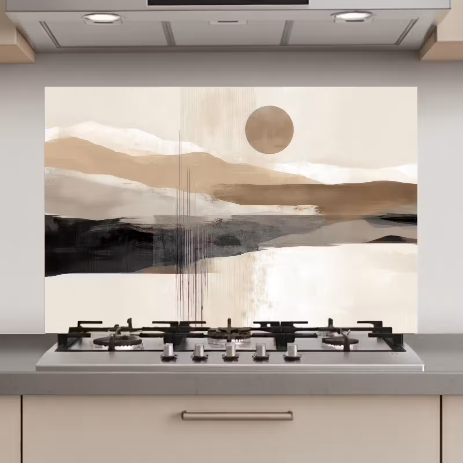 Spatscherm keuken - Minimalistisch - Landschap - Dimensie — 1
