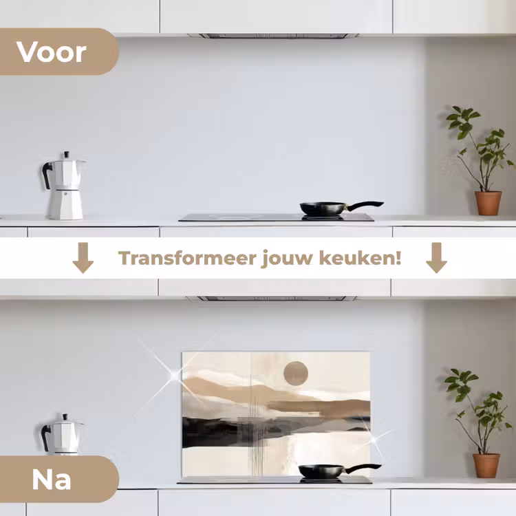 Spatscherm keuken - Minimalistisch - Landschap - Dimensie — 3