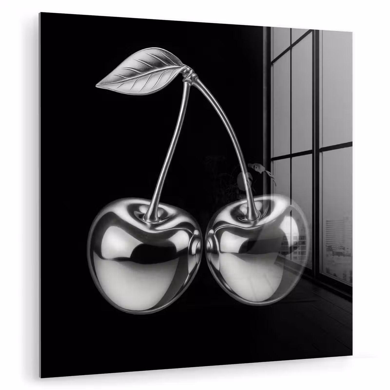 Glas schilderij - Kers - Luxueus - Metallic — 1