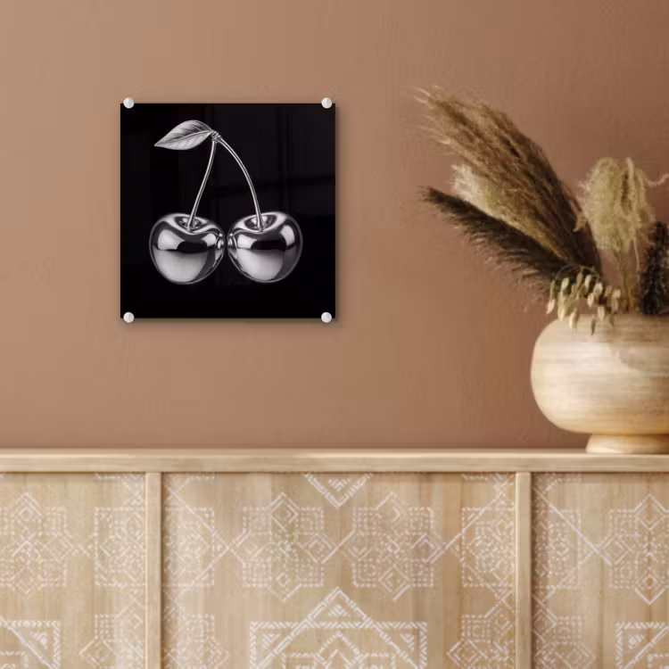 Glas schilderij - Kers - Luxueus - Metallic — 6