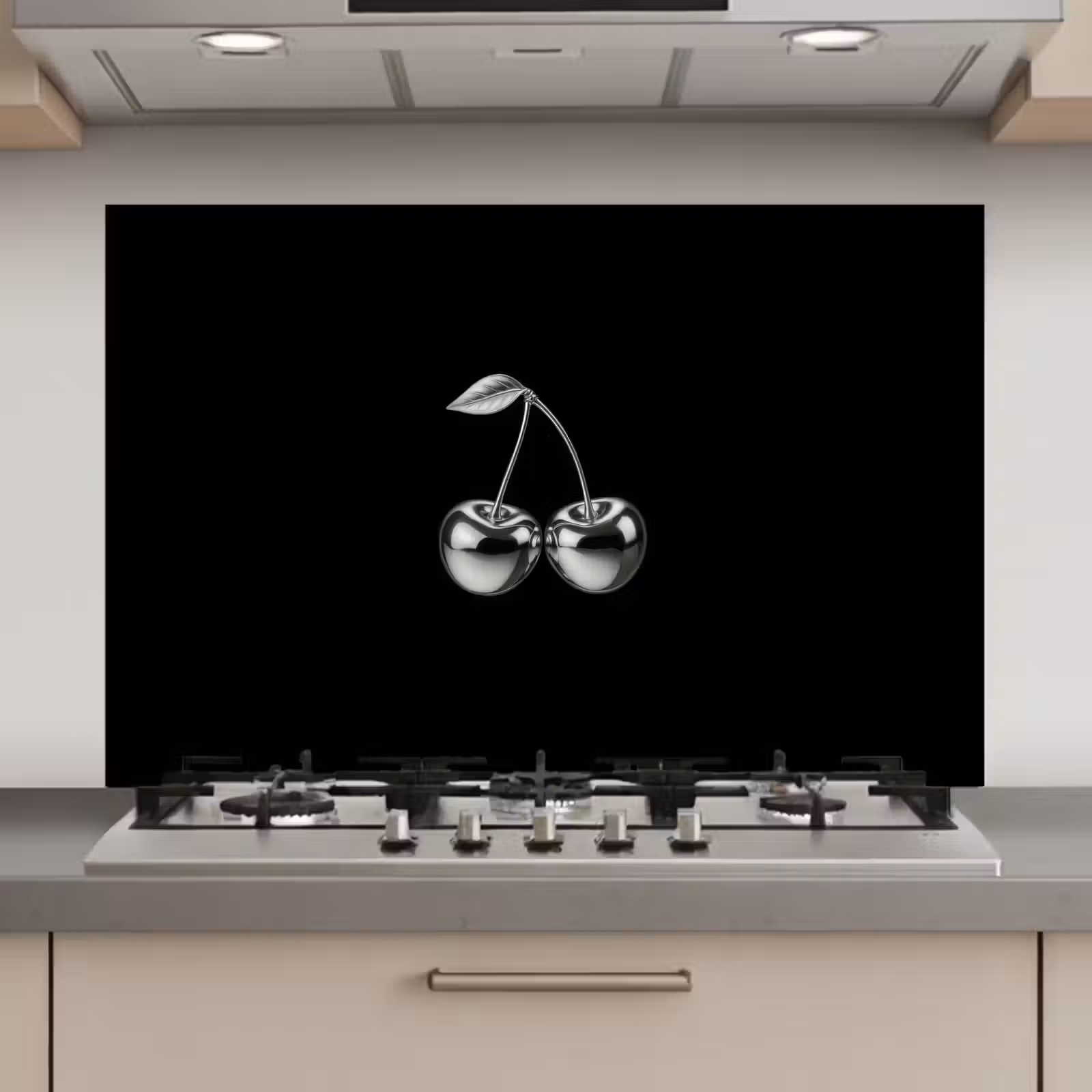 Spatscherm keuken - Kers - Luxueus - Metallic — 1